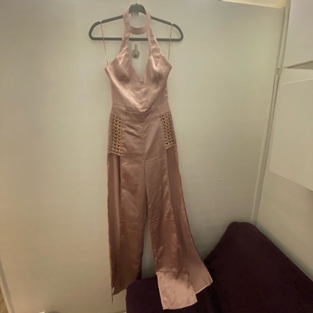 Fashion Nova satin jumpsuit, S